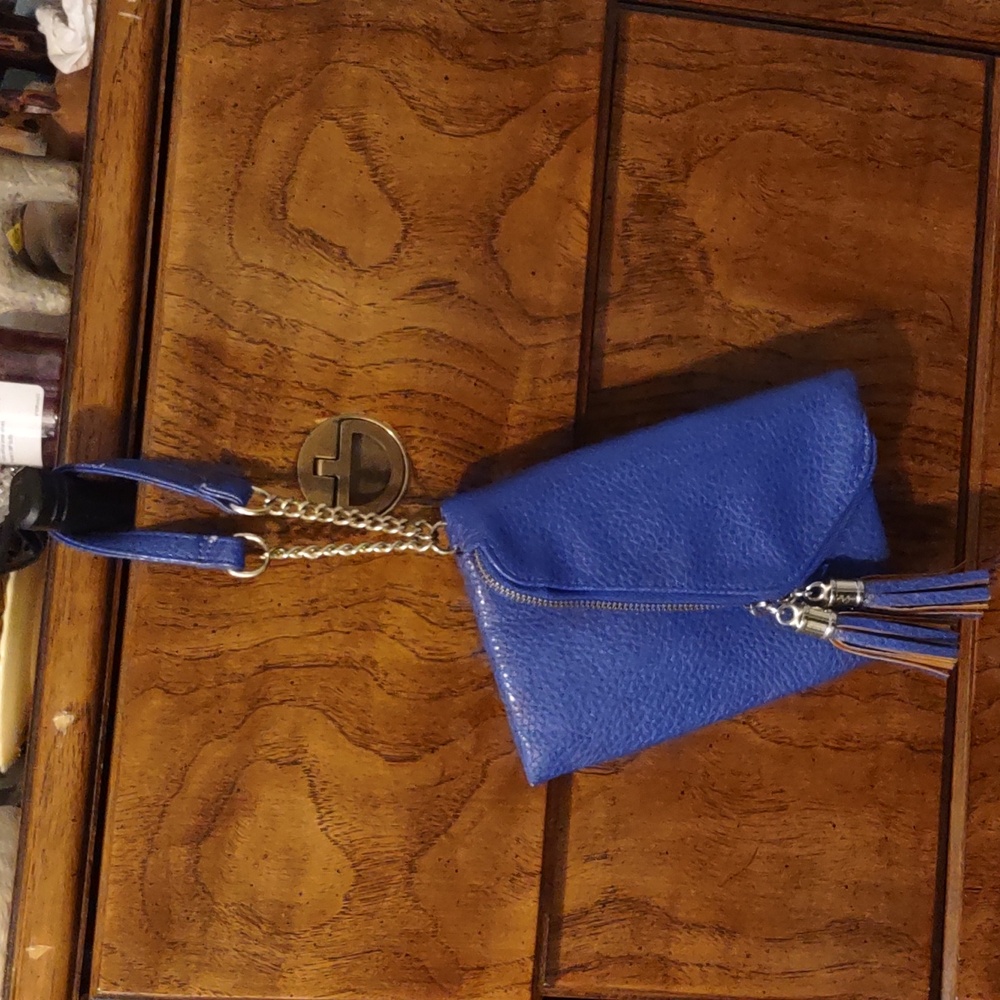 Maurice Blue Wristlet Wallet with 2 Tassels